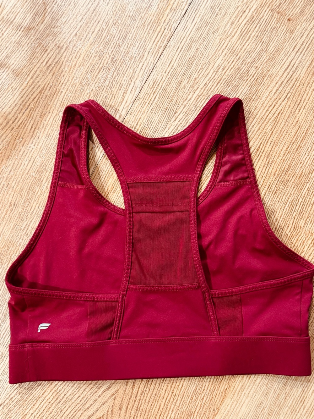 Fabletics Burgundy Racerback Sports Bra - Picture 4 of 8